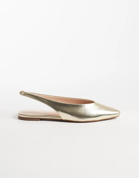  Raid Piella Slingback Flat Shoes In Gold 