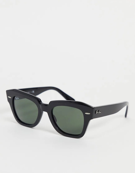  Ray Ban Womens Square Sunglasses In Black 