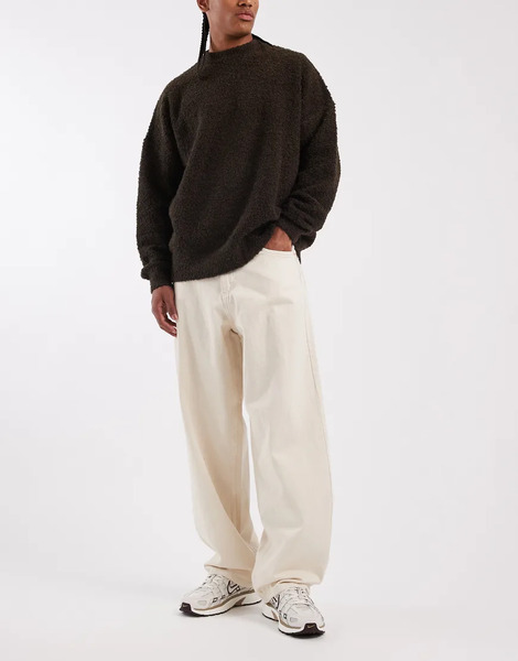  Redefined Rebel Baggy Denim Jeans In Off White 