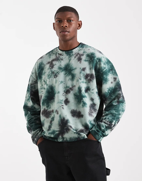  Redefined Rebel Boxy Sweatshirt In Green 