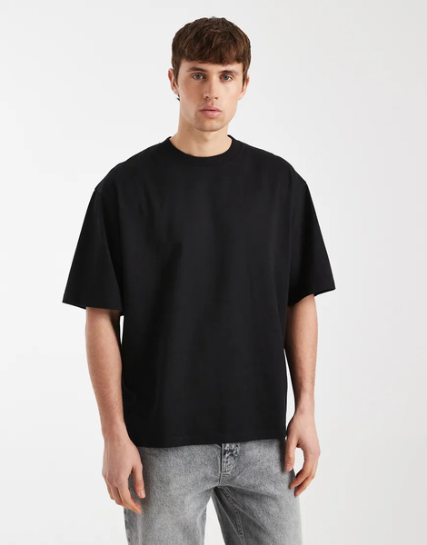  Redefined Rebel John Heavyweight T Shirt In Black 
