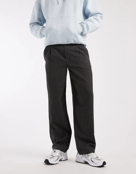  Redefined Rebel Luke Trousers In Grey Stripe 