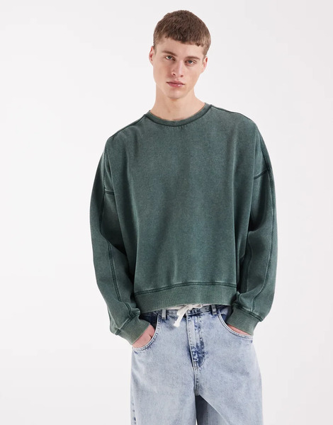  Redefined Rebel Morgan Oversized Sweatshirt In Green 