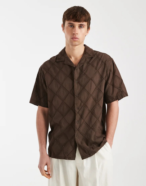  Redefined Rebel Mylo Shirt In Coffee Brown 
