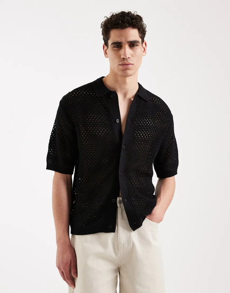  Redefined Rebel Trace Regular Fit Short Sleeve Shirt In Black 