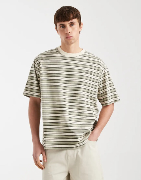  Redefined Rebel Tyler T Shirt In Beige Stripe Neutral 