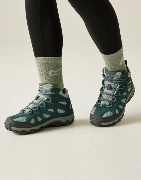  Regatta Edgepoint Iv Technical Waterproof Mid Walking Boots In Green 