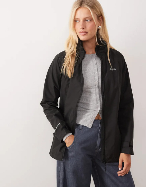  Regatta Hooded Daysha Ii Waterproof Shell Jacket In Black 