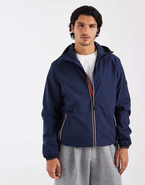  Regatta Hooded Rehan Waterproof Shell Jacket In Navy 