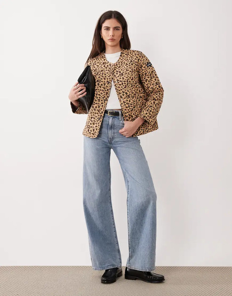  Regatta Mira Quilted Jacket In Abstract Leopard Spot Brown 