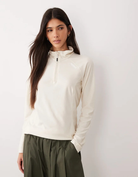  Regatta Montes Lightweight Half Zip Fleece In Light Vanilla White 