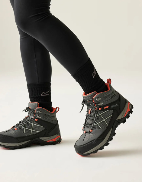  Regatta Samaris Iii Technical Waterproof Mid Walking Boots In Grey 