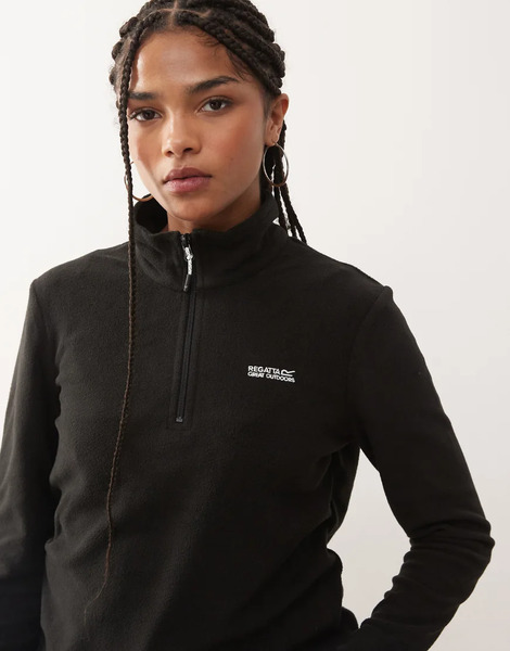  Regatta Sweethart Lightweight Half Zip Fleece In Black 