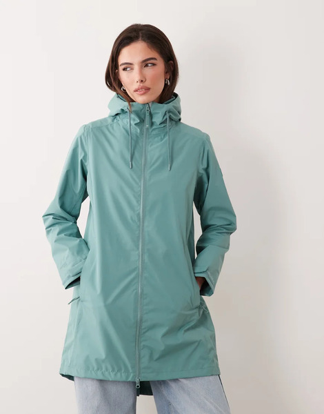  Regatta Waterproof Brindel Pack It Hooded Jacket In Ivy Moss Green 