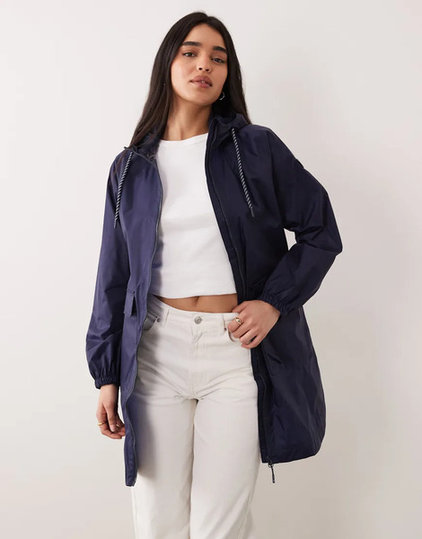  Regatta Waterproof Brindel Pack It Hooded Jacket In Navy Blue 