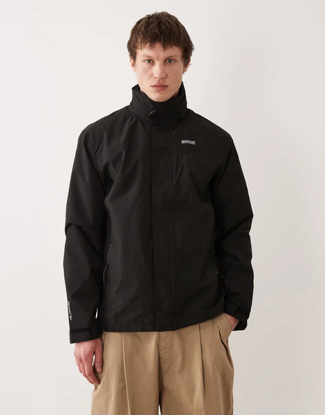  Regatta Waterproof Matt Ii Shell Jacket In Black 