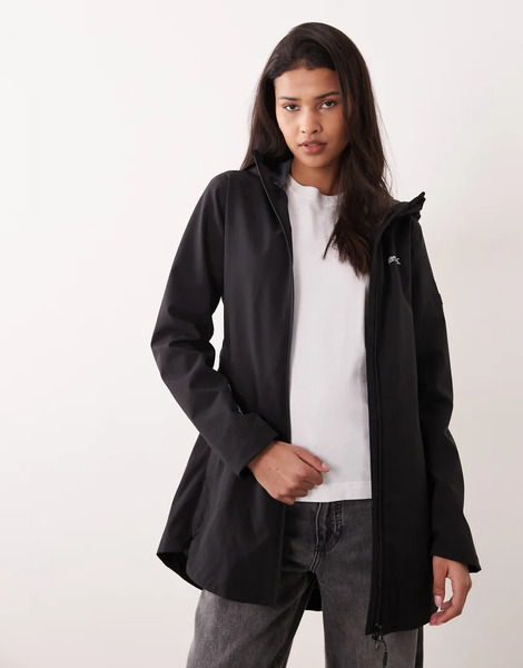  Regatta Waterproof Natalina Hooded Jacket In Black 