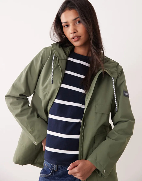  Regatta Waterproof Orlea Hooded Jacket In Four Leaf Clover Green 