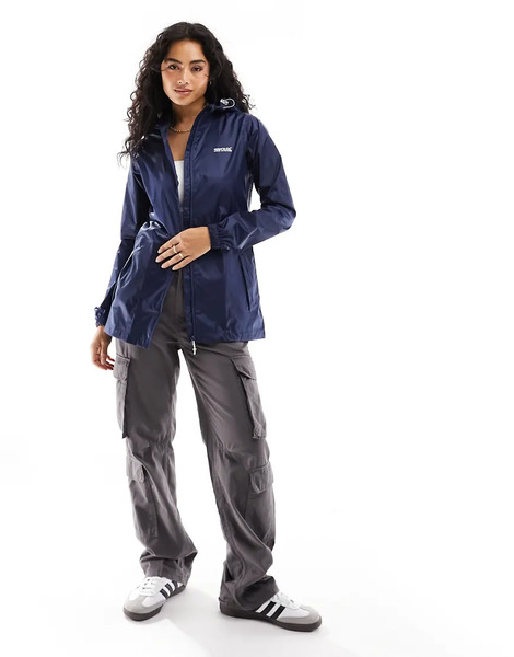  Regatta Women's Pack It Iii Waterproof Jacket In Blue Navy 