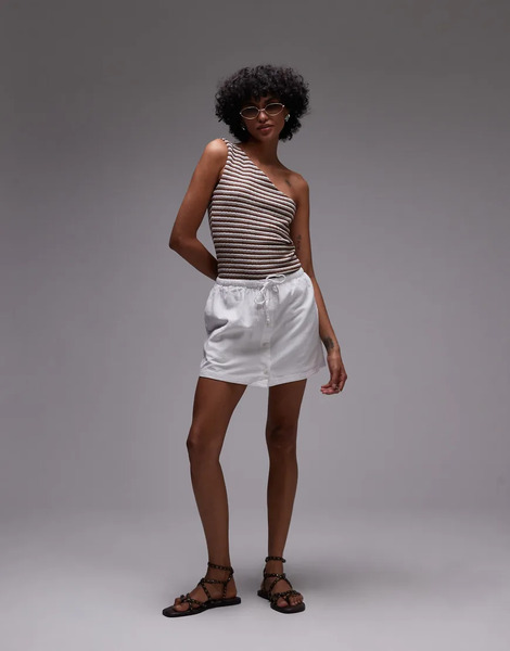  Rhythm Beach Side Skort In White 