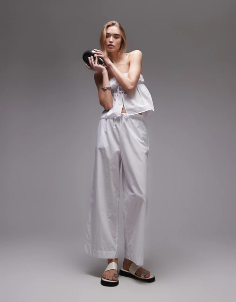  Rhythm Posie Gathered Trousers In White 