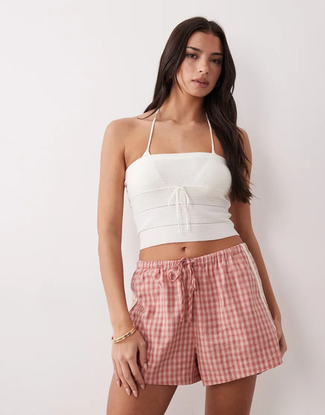  Rhythm Strapless Knit Top In White 