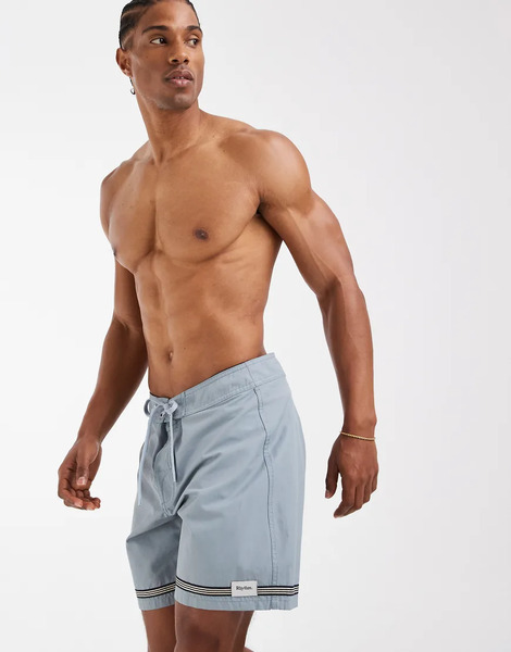  Rhythm Stripe Trunk In Mineral Blue 