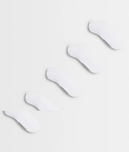  River Island 5 Pack Trainer Liner Socks In White 