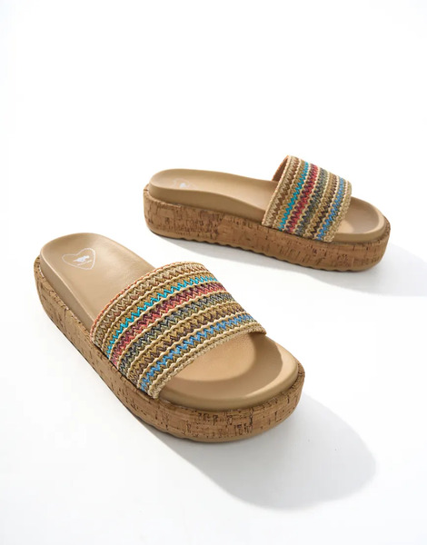  Rocketdog Faye Alti Raffia Sandal In Multicoloured 