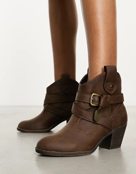  Rocket Dog Satire Ankle Boot In Brown 