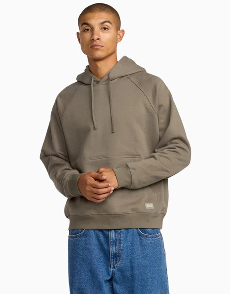  Rvca Dayshift Hoodie In Mushroom Multi 