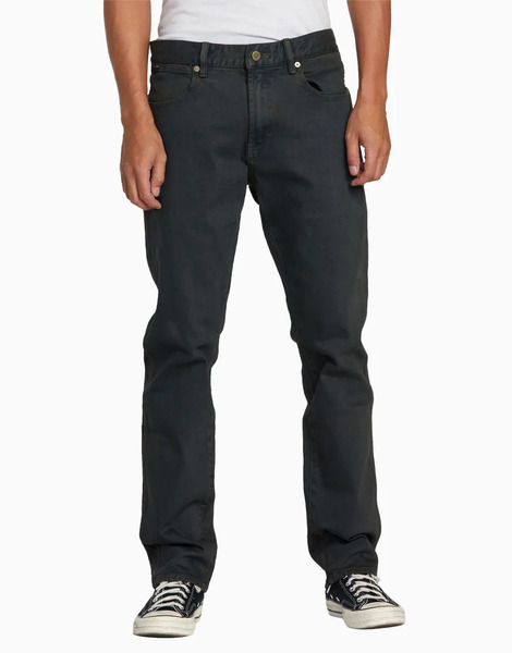  Rvca Weekend Anp Jeans In Black Overdye Multi 