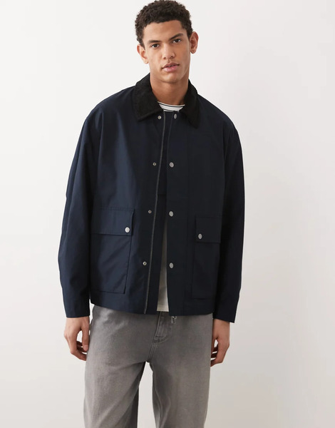  Selected Barn Jacket In Navy 