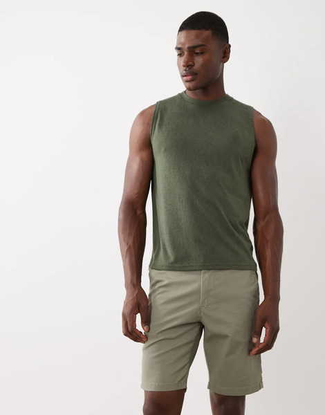  Selected Chino Shorts In Khaki Grey 