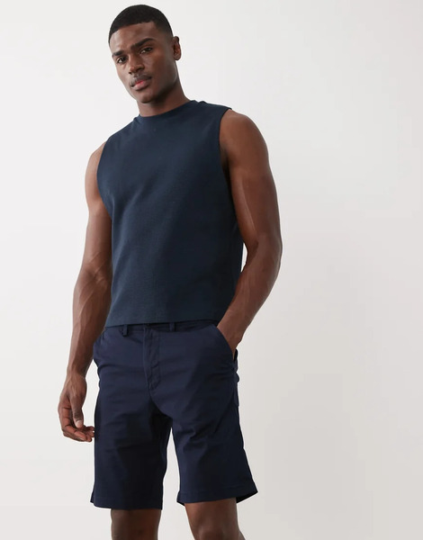  Selected Chino Shorts In Navy Blue 