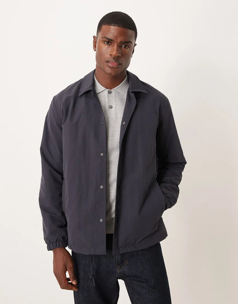  Selected Coach Jacket In Navy 