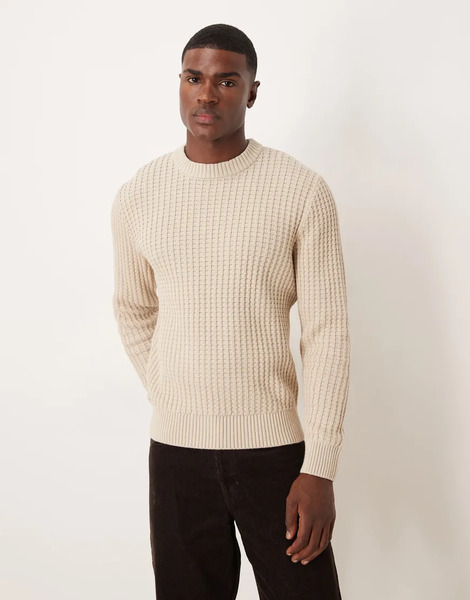  Selected Knitted Jumper In Cream White 