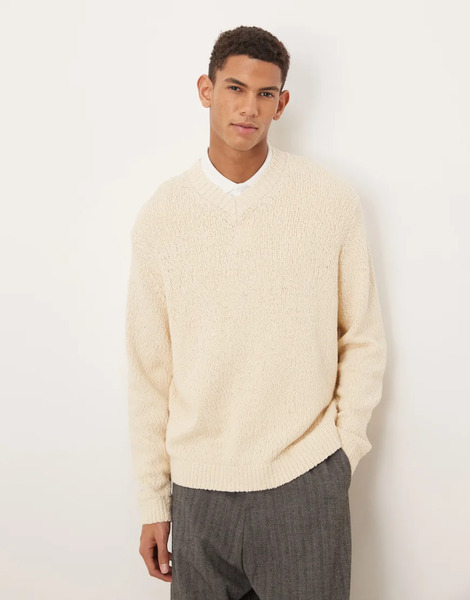  Selected Knitted Jumper In Cream White 