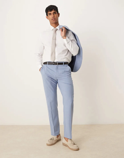  Selected Liam Regular Fit Trouser In Light Blue 