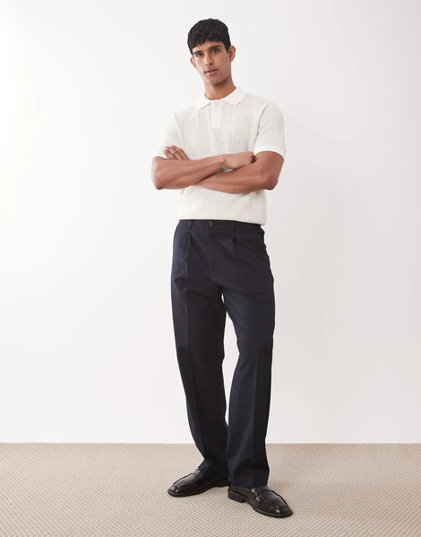 Selected Loose Trousers In Navy Blue 