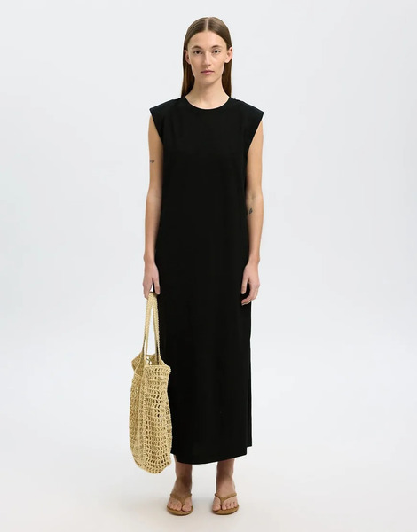 Selected Maxi Dress In Black 