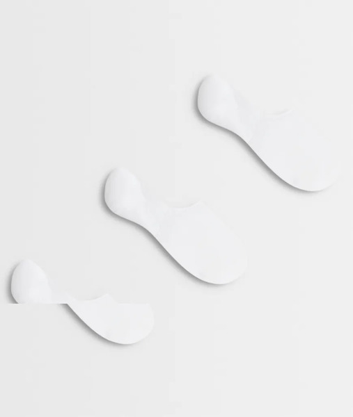  Selected 3 Pack Of Invisible Socks In White 