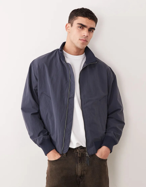  Selected Relaxed Bomber Jacket In Navy 