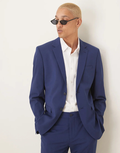  Selected Slim Fit Blazer In Dark Blue Navy 