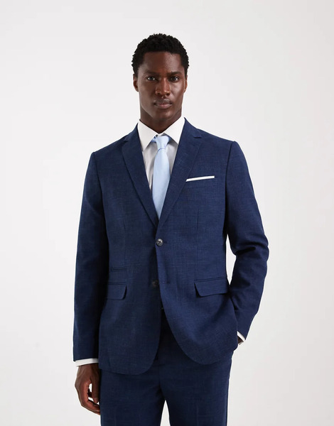  Selected Slim Fit Blazer In Dark Navy Blue 