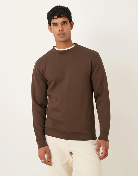  Selected Sweatshirt In Brown 