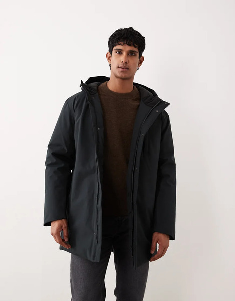  Selected Tech Parka Jacket In Black 