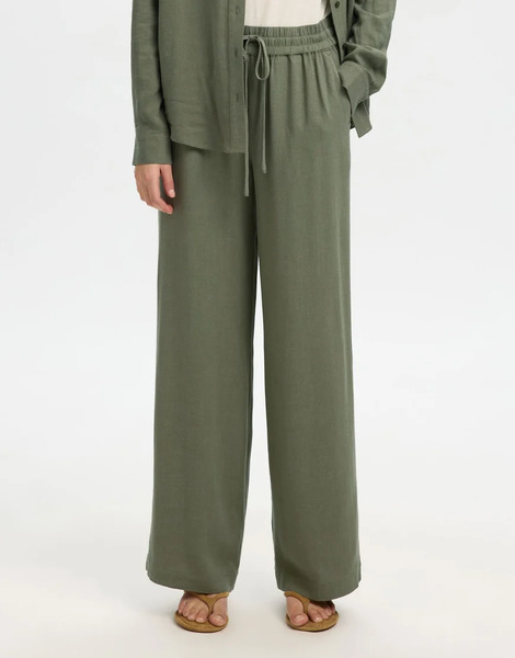  Selected Trousers In Deep Lichen Green 