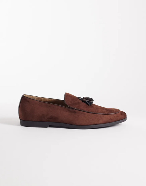  Seqwl Charlie Tassel Loafers In Brown Micro 
