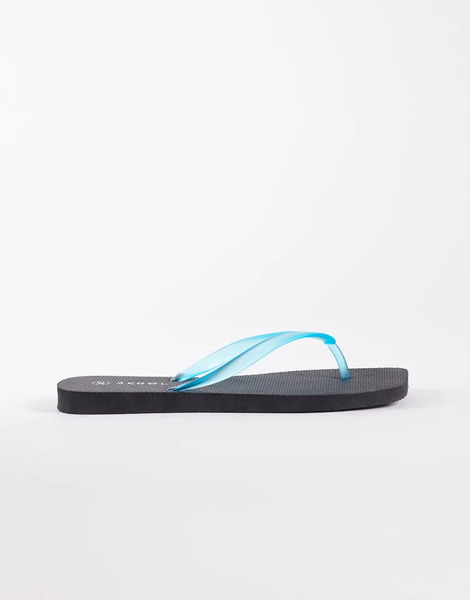  Seqwl Jelly Strap Flip Flip In Black/blue 